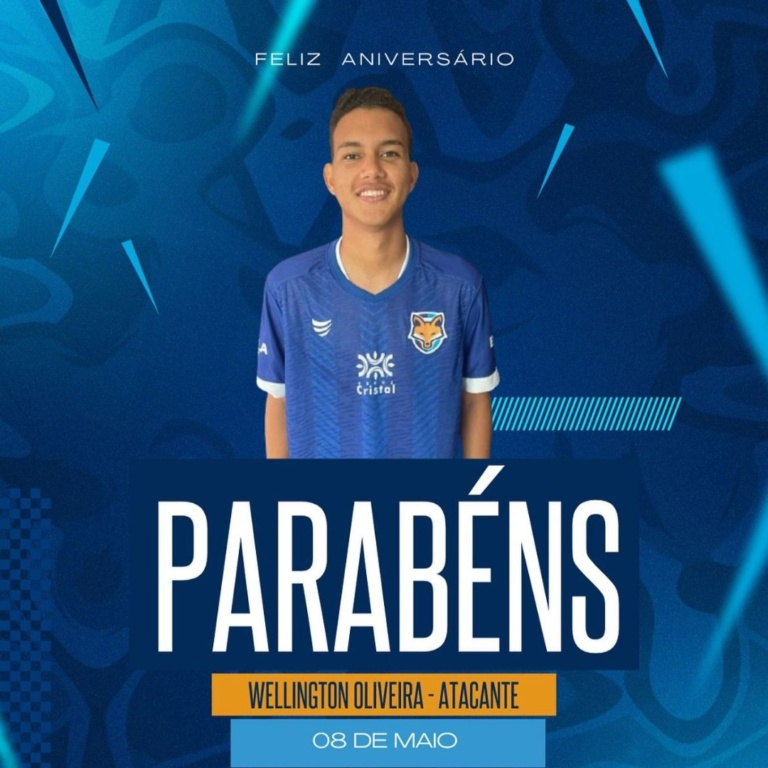 Atacante Wellington Oliveira completa 19 anos nesta quarta (8); feliz aniversário