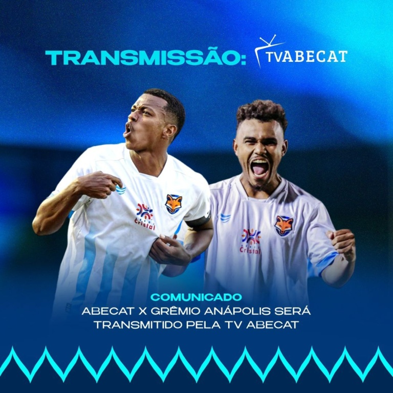 Grêmio Anápolis comunica que a próxima partida do clube, será transmitida pela TV Abecat