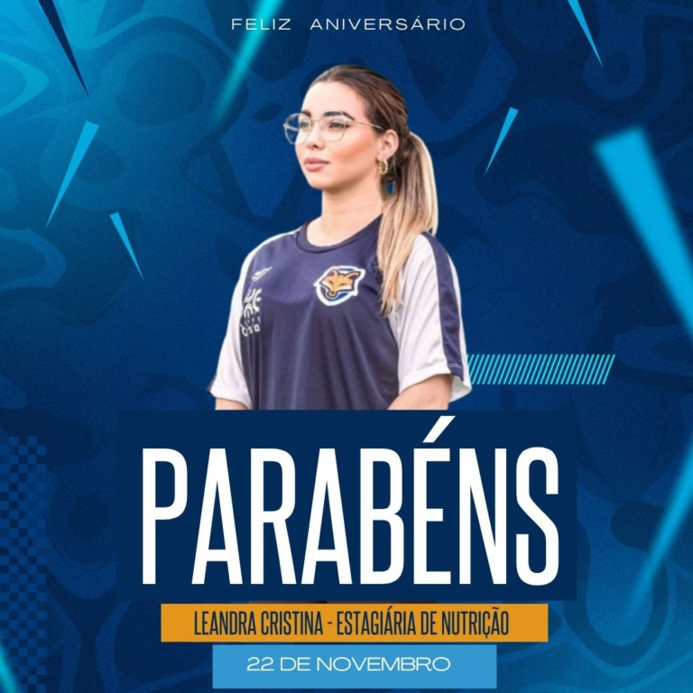 Grêmio Anápolis parabeniza a estagiária em nutrição do clube, Leandra Cristina, pelo aniversário
