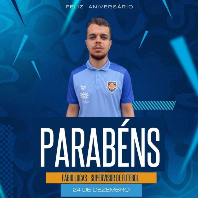 GEA parabeniza o supervisor de futebol do clube, Fábio Lucas, pelo aniversário