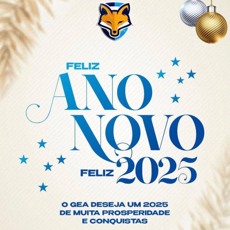 Feliz 2025! Grêmio Anápolis deseja a todos, um maravilhoso Ano Novo