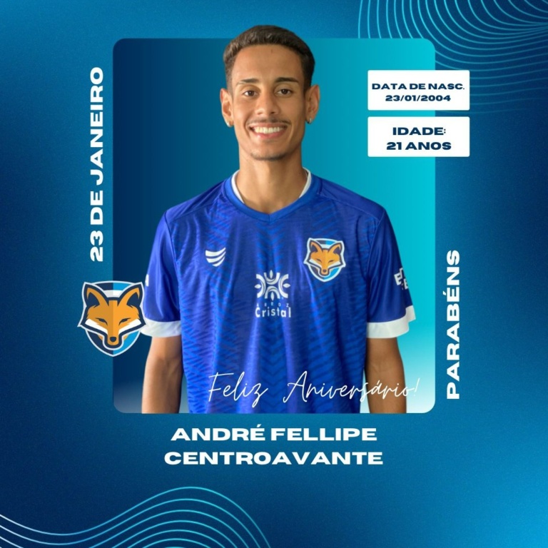 Grêmio Anápolis parabeniza o centroavante André Fellipe, pelo aniversário nesta quinta (23)