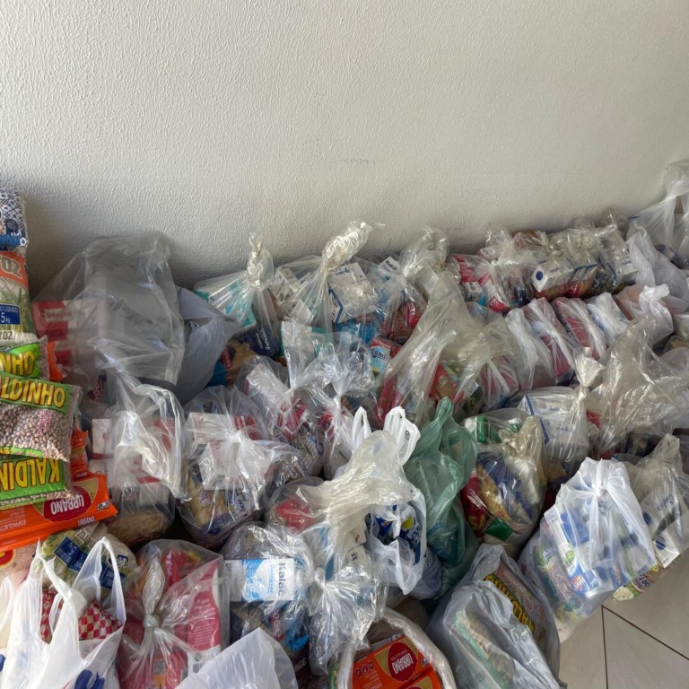 Grêmio Anápolis doa quase 800 quilos de alimentos para entidades beneficentes