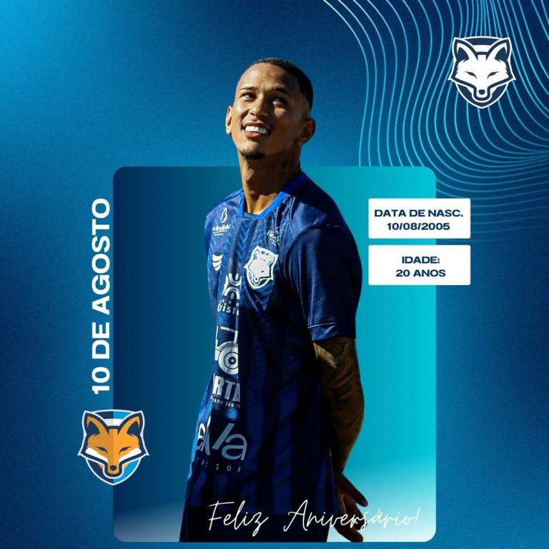 Grêmio Anápolis parabeniza o lateral-direito Caleb Dias pelo aniversário de 20 anos