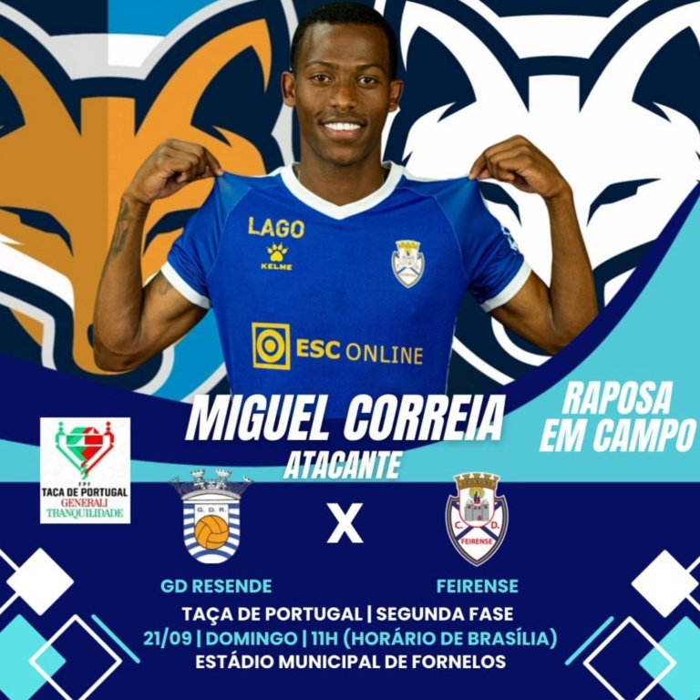 Miguel Correia está disponível pelo Feirense, para encarar o GD Resende pela Taça de Portugal