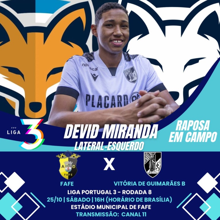 Lateral-esquerdo Deivid Miranda e atacante Miguel Correia estão relacionados para atuar em portugal neste sábado (25)