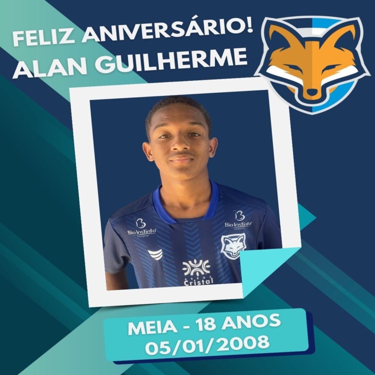 Grêmio Anápolis parabeniza o meia Alan Guilherme pelo aniversário de 18 anos