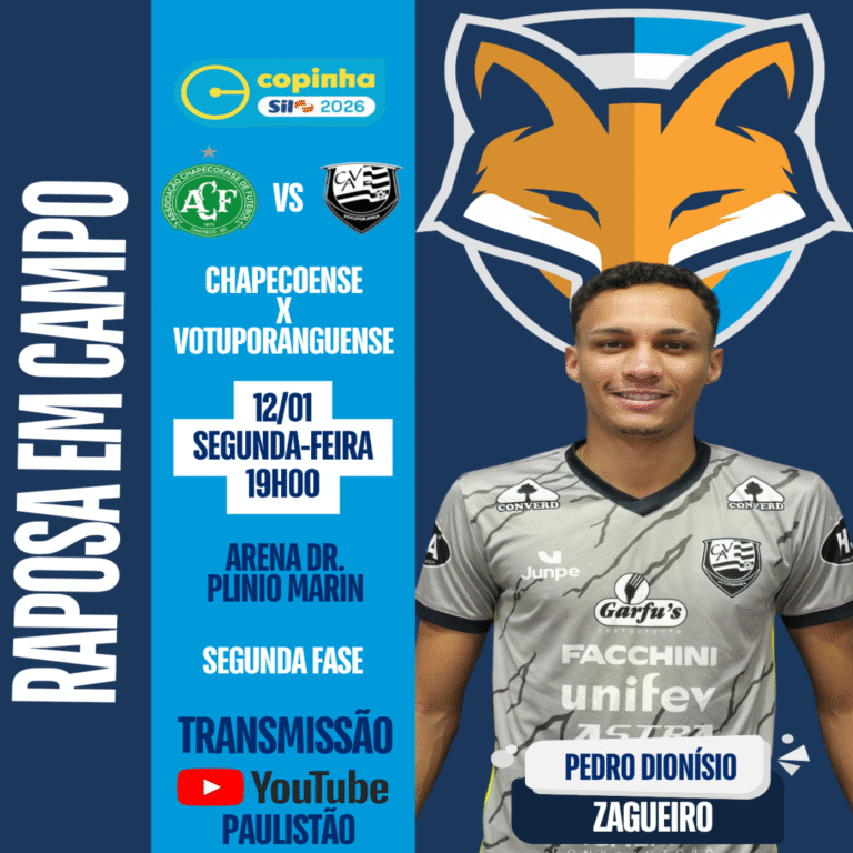 Pedro Dionísio está relacionado pelo Votuporanguense para enfrentar a Chapecoense na segunda fase da Copinha