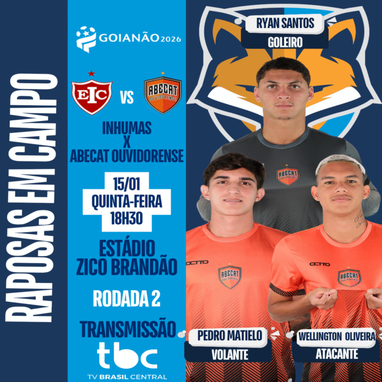 Três atletas do GEA, podem estrear no Goianão pelo Abecat Ouvidorense contra o Inhumas