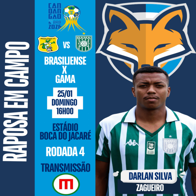 Darlan Silva está relacionado pelo Gama para atuar em clássico contra o Brasiliense pelo Candangão