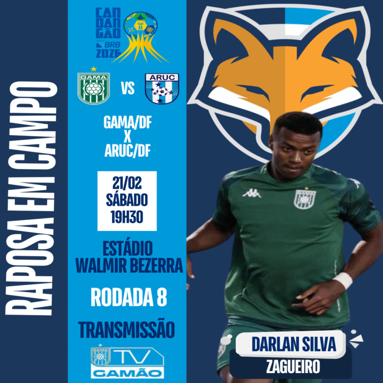 Darlan Silva está relacionado pelo Gama/DF para enfrentar o Aruc/DF pela oitava rodada do Candangão