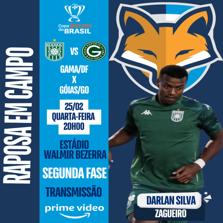 Darlan Silva está relacionado pelo Gama para enfrentar o Goiás pela segunda fase da Copa do Brasil