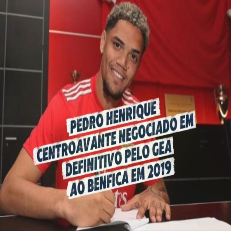 Negociado ao Benfica pelo GEA em 2019, centroavante Pedro Henrique parabeniza o Grêmio Anápolis pelos 27 anos