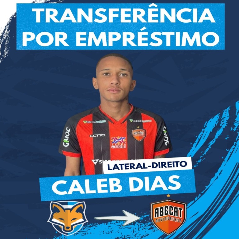 Grêmio Anápolis empresta lateral-direito Caleb Dias para a Abecat, que disputará o Brasileirão Série D