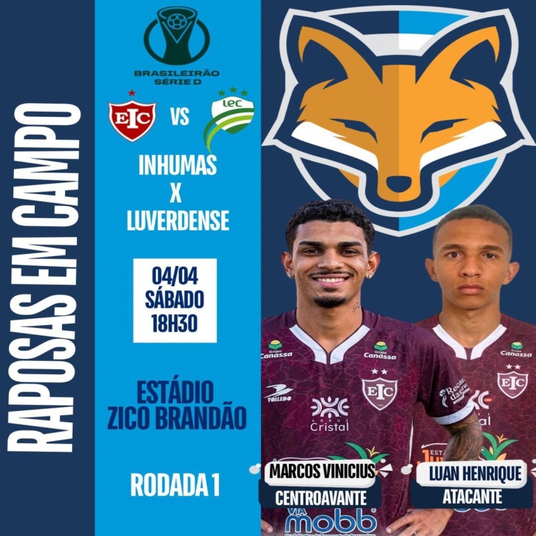 Marcos Vinícius e Luan Henrique estão disponíveis pelo Inhumas para enfrentar a Luverdense pela estreia na Série D