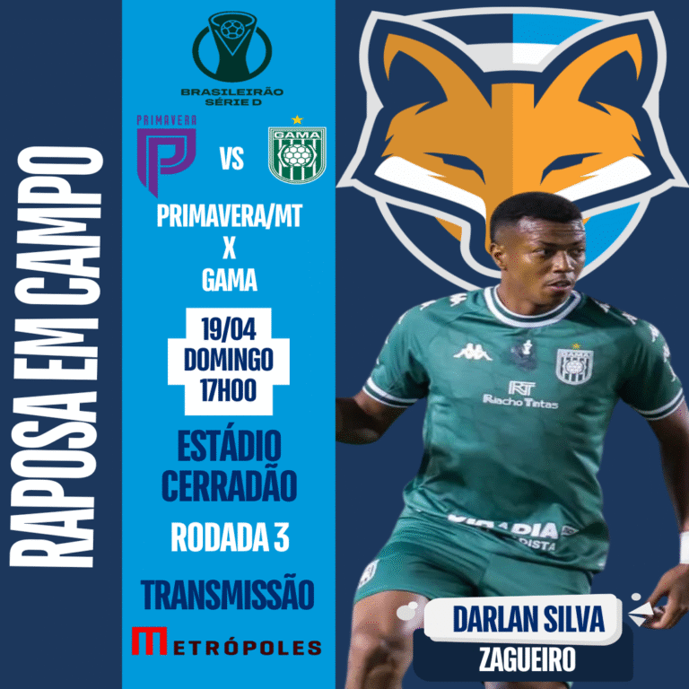 Darlan Silva pode atuar pelo Gama, diante do Primavera/MT, pelo Brasileirão Série D