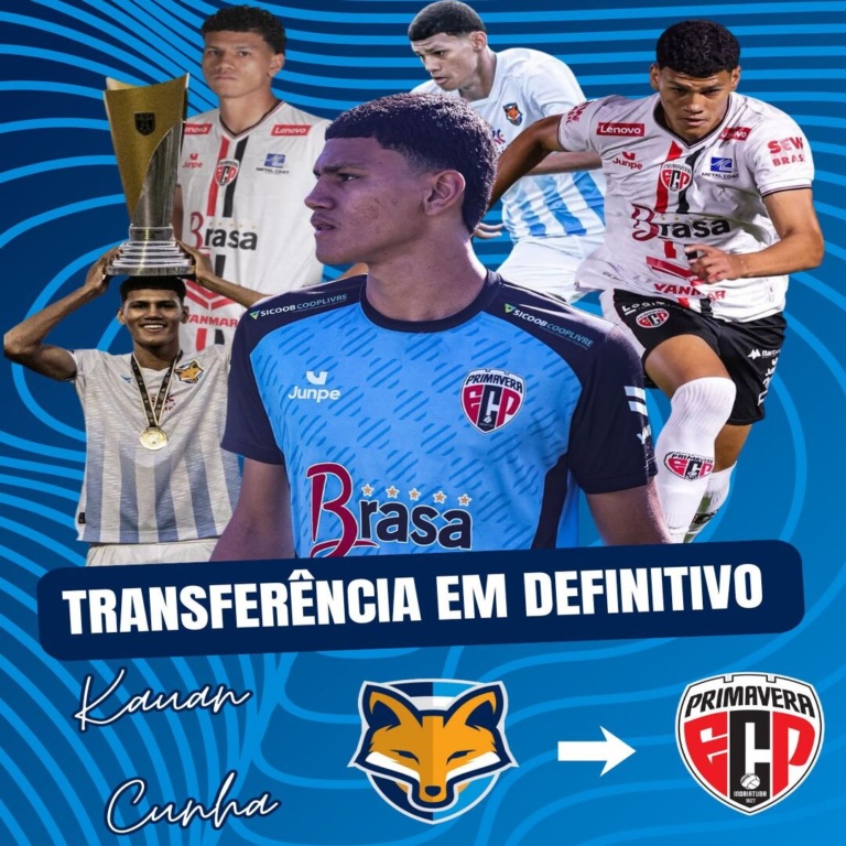 Grêmio Anápolis transfere em definitivo o atacante Kauan Cunha ao Primavera/SP
