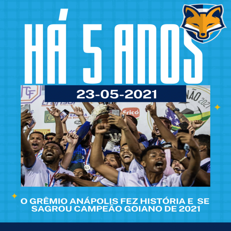 Título de campeão goiano do Grêmio Anápolis em 2021 completa 5 anos