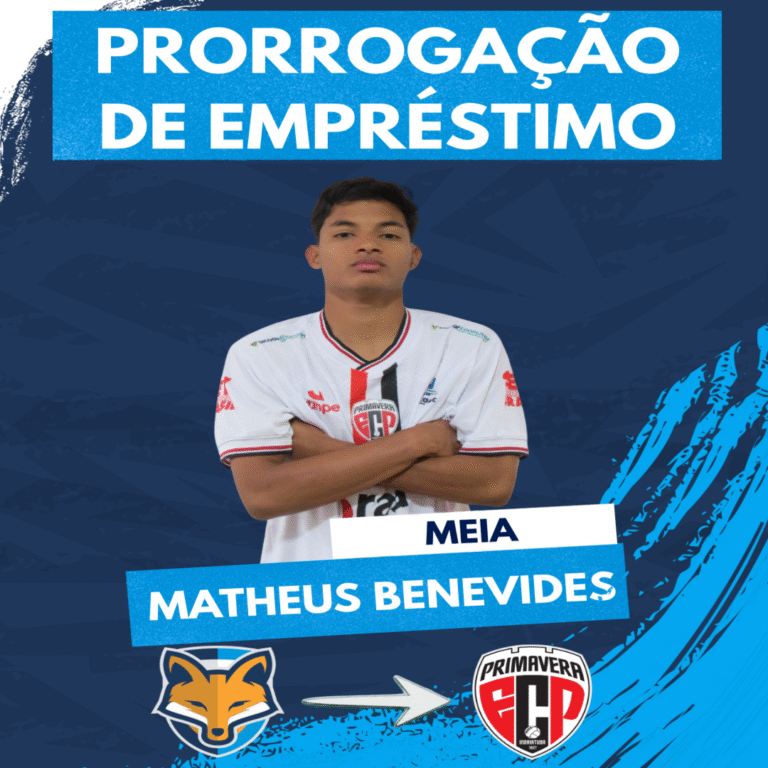 Grêmio Anápolis prorroga empréstimo do meia Matheus Benevides ao Primavera/SP até abril de 2027