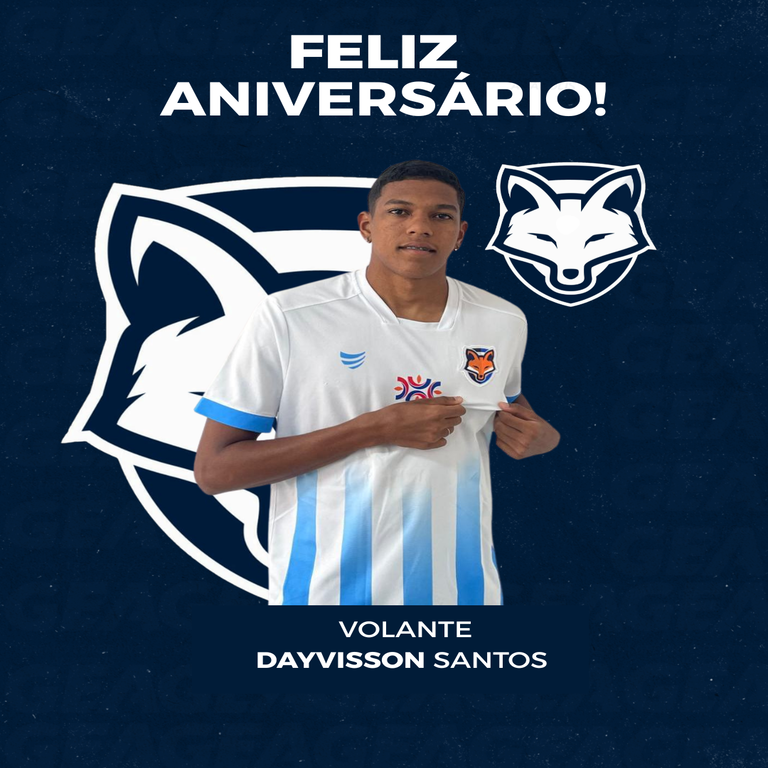 Grêmio Anápolis parabeniza o volante Dayvisson Santos pelo aniversário de 21 anos