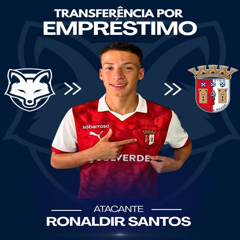 Grêmio Anápolis oficializa o empréstimo de Ronaldir Santos ao Braga,de Portugal