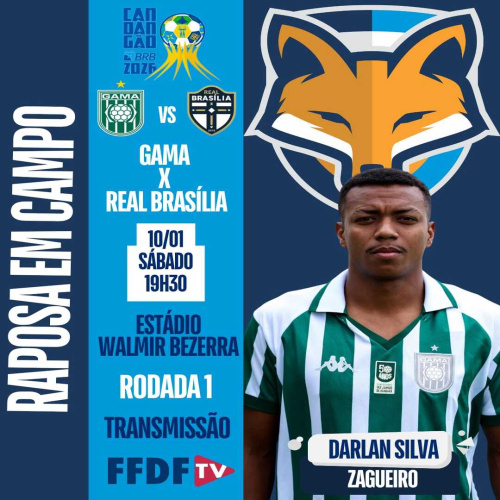 Darlan Silva está disponível pelo Gama diante do Real Brasília, e pode estrear no Candangão