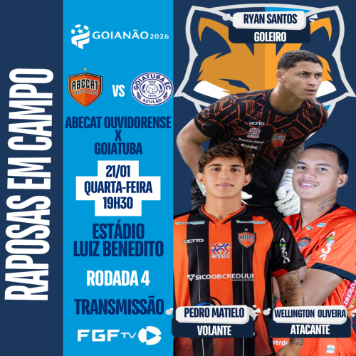 Pedro Matielo, Wellington Oliveira e Ryan Santos estão disponíveis pelo Abecat para enfrentar o Goiatuba no Goianão