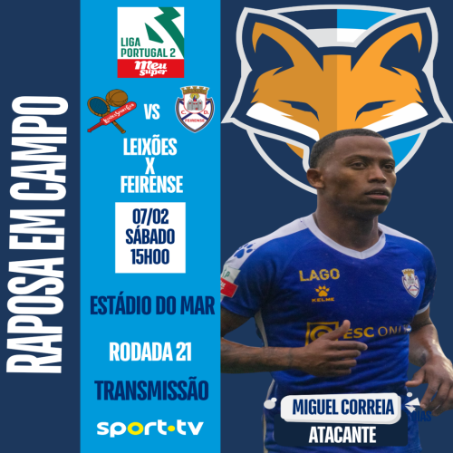 Miguel Correia está disponível pelo Feirense para enfrentar o Leixões pela Liga Portugal 2