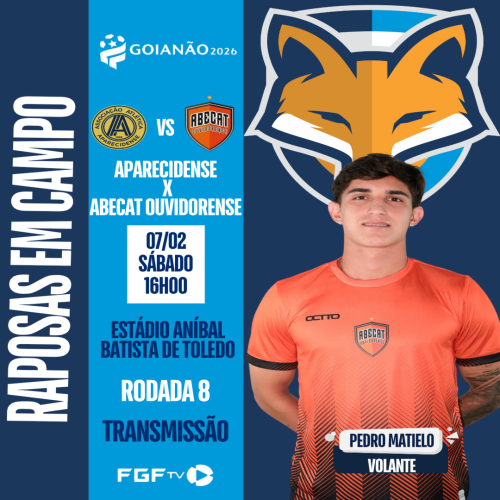 Pedro Matielo está relacionado pelo Abecat para enfrentar a Aparecidense pela última rodada do Goianão