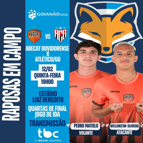 Wellington Oliveira e Pedro Matielo podem atuar pelo Abecat contra o Atlético/GO pela ida das quartas de final do Goianão