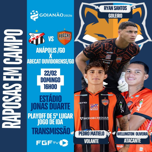 Ryan Santos, Pedro Matielo e Wellington Oliveira podem atuar pelo Abecat pela ida dos playoffs de 5°lugar do Goianão