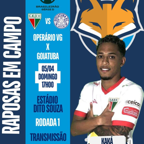 Kaká poderá estrear no Brasileirão Série D pelo Operário VG diante do Goiatuba em casa