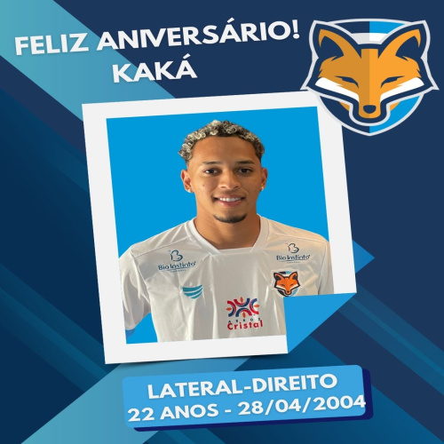 Grêmio Anápolis parabeniza o lateral-direito Kaká pelo aniversário de 22 anos