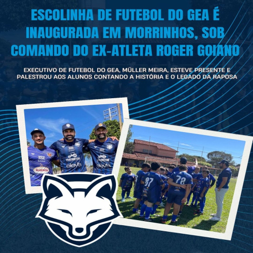 Escolinha de futebol do Grêmio Anápolis é inaugurada em Morrinhos, sob comando do ex-atleta Roger Goiano