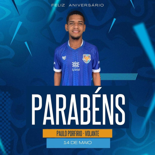 Parabéns! Volante Paulo Porfirio completa 19 anos nesta terça-feira (14)