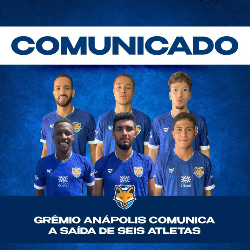 Grêmio Anápolis comunica saída em comum acordo de seis atletas