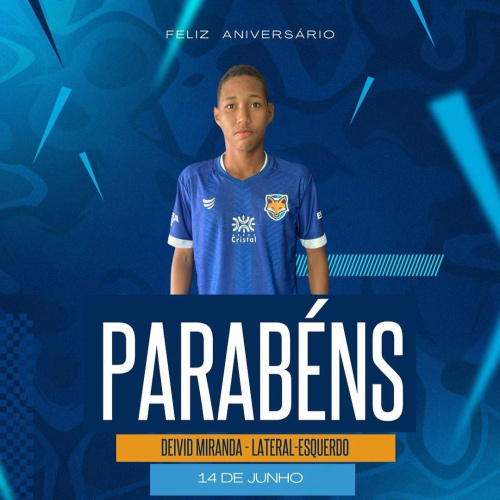 Grêmio Anápolis parabeniza o lateral-esquerdo Deivid Miranda, pelo aniversário de 19 anos