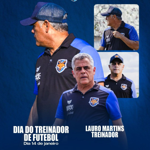 14 de janeiro, Dia do Treinador de Futebol: GEA parabeniza o técnico Lauro Martins pela data