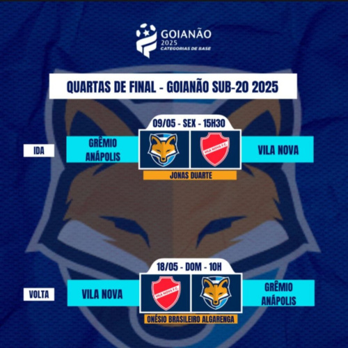 Confira as datas das quartas de final do Goianão sub-20 entre GEA x Vila Nova