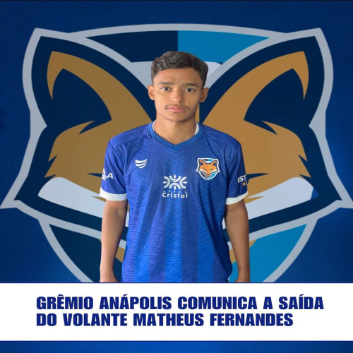 Grêmio Anápolis comunica a saída do volante Matheus Fernandes