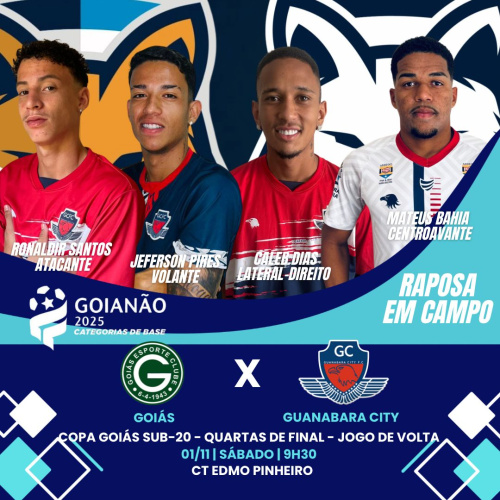 Quatro atletas do GEA buscam vaga na semifinal da Copa Goiás sub-20 pelo Guanabara City